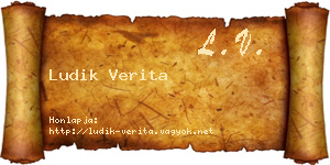 Ludik Verita névjegykártya